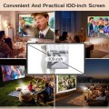 Mini Portable Movie Projector with Bluetooth,  Full HD 1080P Supported, 100" Projector Screen Included