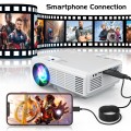 Latest Upgrade  Mini Projector for Outdoor Movies, Full HD 1080P 170" Display Supported, PS4,TV Stick, Smartphone, USB, SD Card Supported