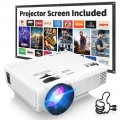 Latest Upgrade  Mini Projector for Outdoor Movies, Full HD 1080P 170" Display Supported, PS4,TV Stick, Smartphone, USB, SD Card Supported