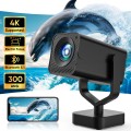 【2025 New】DR. J Professional Mini Projector, Compatible with HDMI and 5.1 Bluetooth, 4K Support, Portable Use, Compact Space, Home and Outdoor Theater